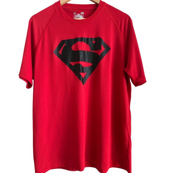Under Armour x Superman HeatGear Tee Size L Men's - Red - Picture 1 of 6